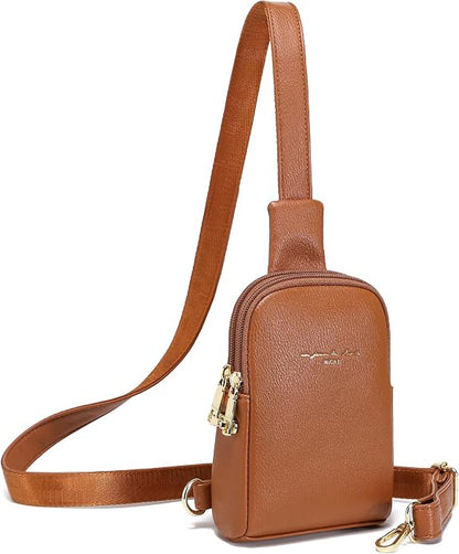 INICAT Small Sling Bag for Women Everyday & Travel Crossbody Bags Lightweight Cross Body Purses Vegan Leather