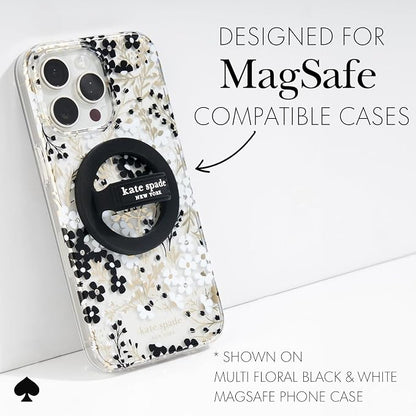 kate spade new york Magnetic Phone Loop Grip - Removable and Collapsible - Black