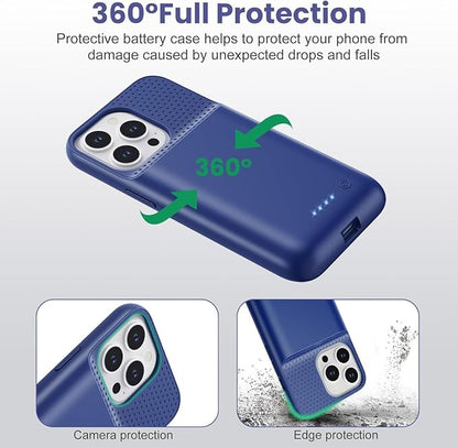 Battery Case for iPhone 14Pro Max/14 Plus/13Pro Max/,Slim Upgrated Powerful 8600mAh Portable Extended Charger Case Cover for iPhone 14Pro Max/14 Plus/13Pro Max Battery Charger Case