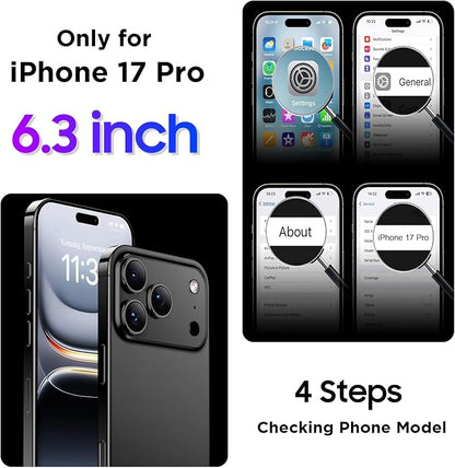 Temdan Compatible with iPhone 17 Pro Case,Waterproof Built-in Screen & Camera Protector IP68 Underwater Full Body 17FT Military Dropproof Shockproof Phone Case 6.3"-Blue/Clear