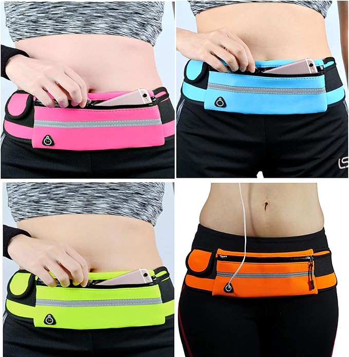 Kettle belt bag Outdoor sports fitness running pockets Anti-sweat and anti-theft cell phone pocket Close-fitting sports bag (black)