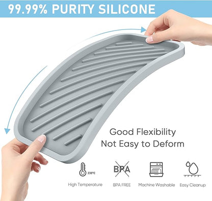 EG-SIPRO Silicone Sponge Holder-Large Thick Durable 10" Sink Organizer Tray-Kitchen & Bathroom