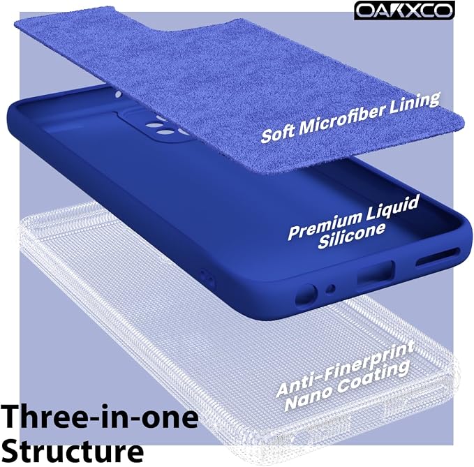 oakxco for Motorola Moto G Power 5G 2023 Phone Case Liquid Silicone, Thin Slim Soft Rubber Gel TPU Plain Simple Cover for Women Girl Cute, Matte Solid Color, Royal Blue