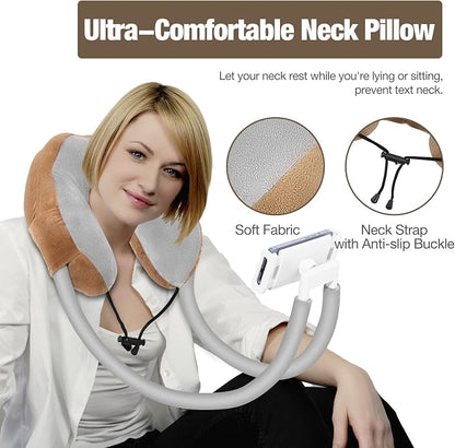 MoKo Neck Phone Holder, Lazy Gooseneck Phone Pillow Holder Bracket, 360° Rotate Phone Tablet Stand for 4"-11" Device, fits iPhone 17/17 Air/17 Pro/17 Pro Max, iPhone 16/Pro/Pro Max/Plus, iPhone 15/Pro