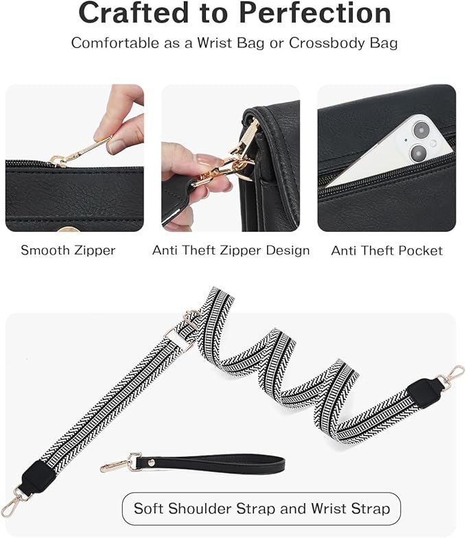 CHOLISS Small Crossbody Bags for Women, Vegan Leather Cell Phone Purse, Mini Travel Purse with Adjustable Strap Womens Gifts