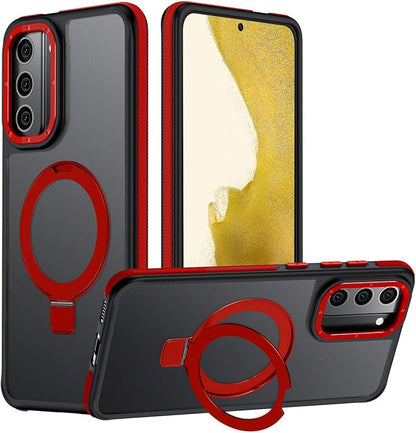 for Samsung Galaxy S22 Plus Case, Magnetic Adjustable Ring Stand [Fit for Magsafe], [Military-Grade Shockproof Protection] Phone Case with Kickstand&Ring Holder (Red)