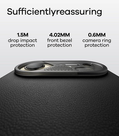 Aulumu A17 Vegan Leather iPhone Air Case | Camera Control | Luxury Comfort | Compatible with MagSafe | Complete Wrap-Around - White