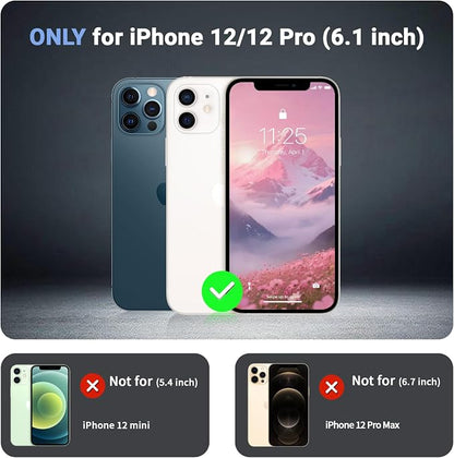 jaroco Magnetic for iPhone 12/12 Pro Case, [Compatible with MagSafe][Military Grade Drop Protection][Heavy Duty Protection][Non-Slip][Shockproof] 2-Layer Durable Bumper Phone Case 6.1''-Rose