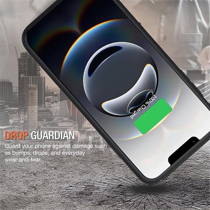 Battery Case for iPhone 16e/17e, 10000mAh Portable Protective Wireless Charging Case Support Carplay Compatible with iPhone 16e /17e (6.1 inches) Rechargeable Extended Battery Charger Cover (Black)