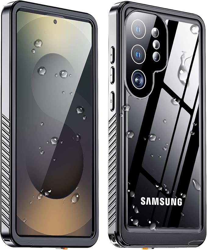 MOZOTER for Samsung Galaxy S25 Ultra Case Waterproof,[IPX8 Underwater Case][Full Body Shockproof & Military Dropproof]Built-in Screen Protector Clear Sound Quality for Samsung S25 Ultra 6.9 inch-Black