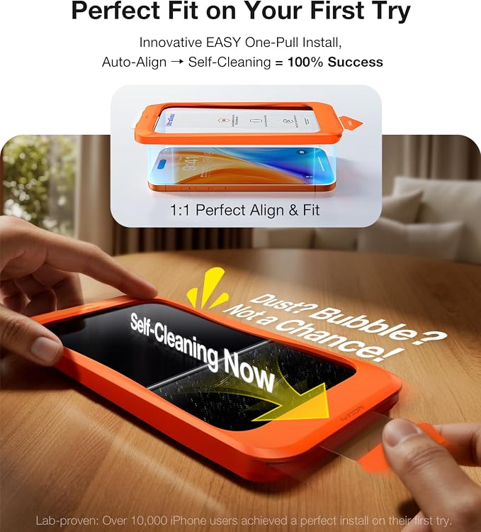 UltraGlass TOP 9H+ OptiArmor for iPhone 17 Pro Screen Protector [NO.1 Anti-Reflection & Military Grade Shatterproof] Anti Glare Screen Protector 17 Pro Tempered Glass Longest Durable AR, 2 Pack