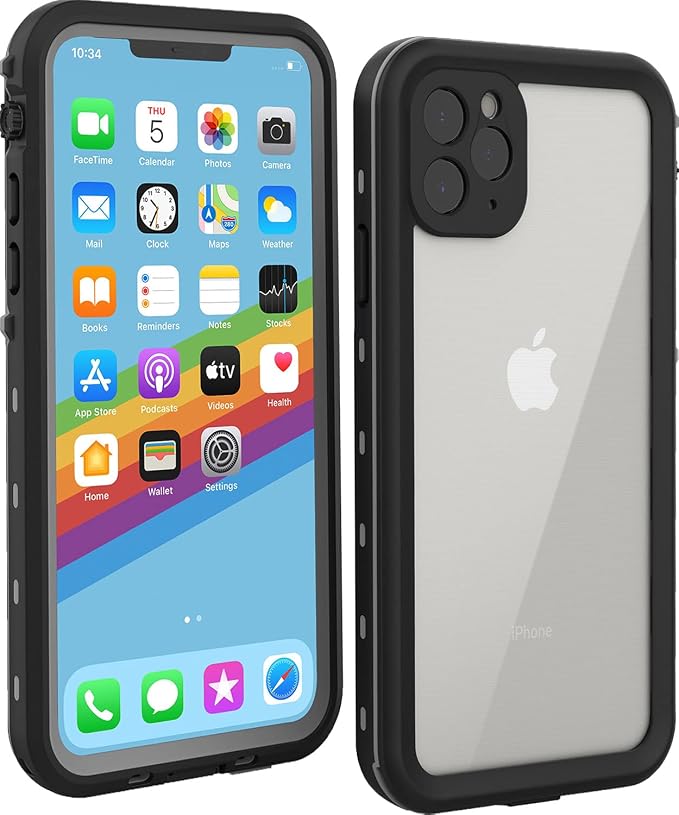 for iPhone 11 Pro Max Waterproof case 6.5'', Rugged Case with Screen Protector, Shockproof Full-Body Dustproof Case for iPhone 11 Pro Max 6.5‘’ (Grey)