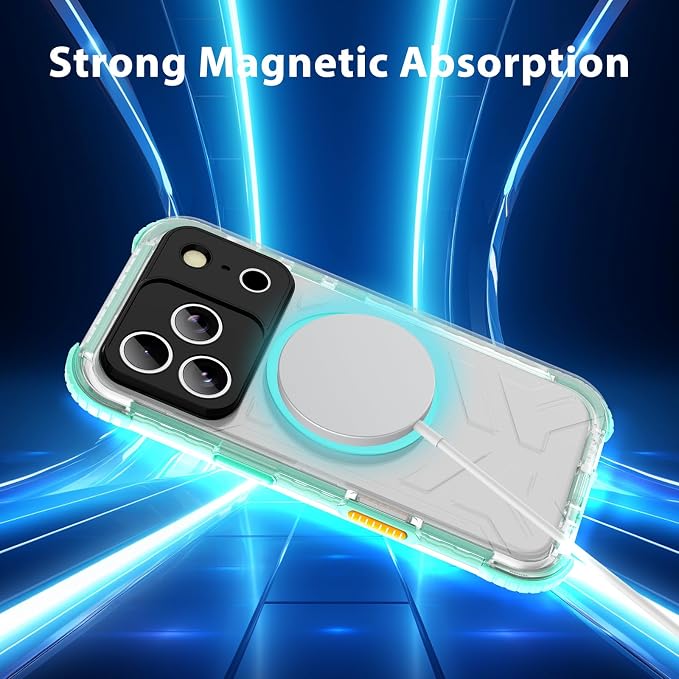 Waterproof Phone Case Compatible with iPhone 17 Pro, IP68 Waterproof Shockproof Dust-Proof Phone Case with Built in Screen Protector, Full Body Protective Case (Green Lake, iPhone 17 Pro)