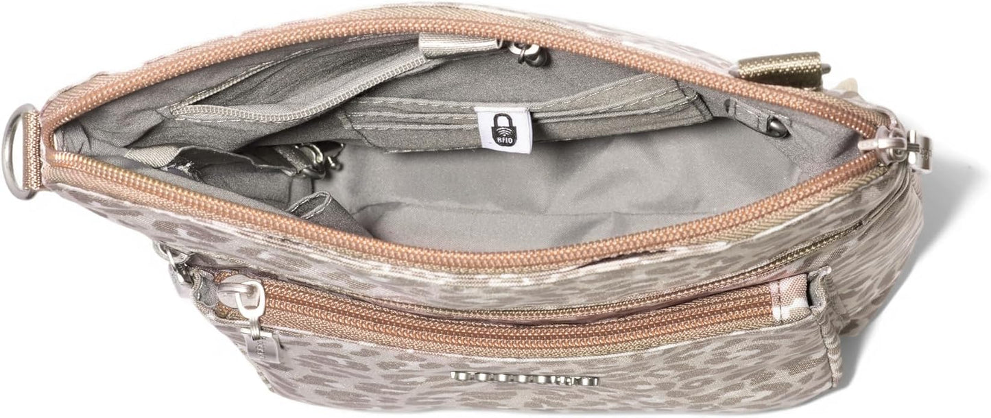 Baggallini Modern Pocket Crossbody Bag for Women, 8.5"x8.5" Handbag Purse with RFID, Lightweight Water-Resistant