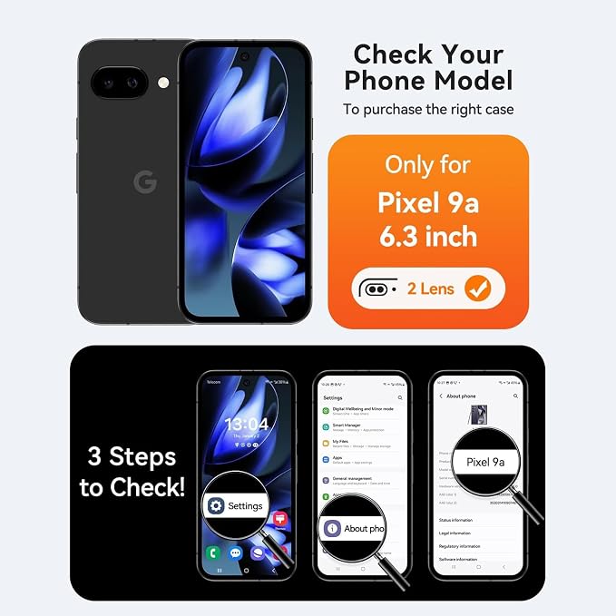Battery Case for Google Pixel 9a, Upgraded 10000mAh Portable Protective Charging Case with Wireless Charging Compatible for Google Pixel 9a (6.3 inch) Battery Pack Charger Case with Carplay (Black)