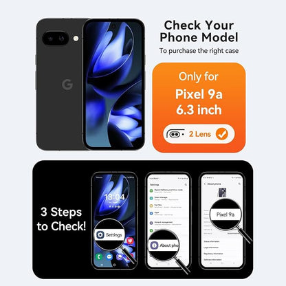 Battery Case for Google Pixel 9a, Upgraded 10000mAh Portable Protective Charging Case with Wireless Charging Compatible for Google Pixel 9a (6.3 inch) Battery Pack Charger Case with Carplay (Black)