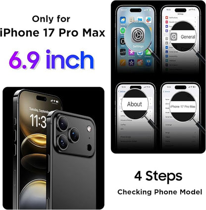 Temdan Compatible with iPhone 17 Pro Max Case,Waterproof Built-in Screen & Camera Protector IP68 Underwater Full Body 17FT Military Dropproof Shockproof Phone Case 6.9"-Blue/Clear