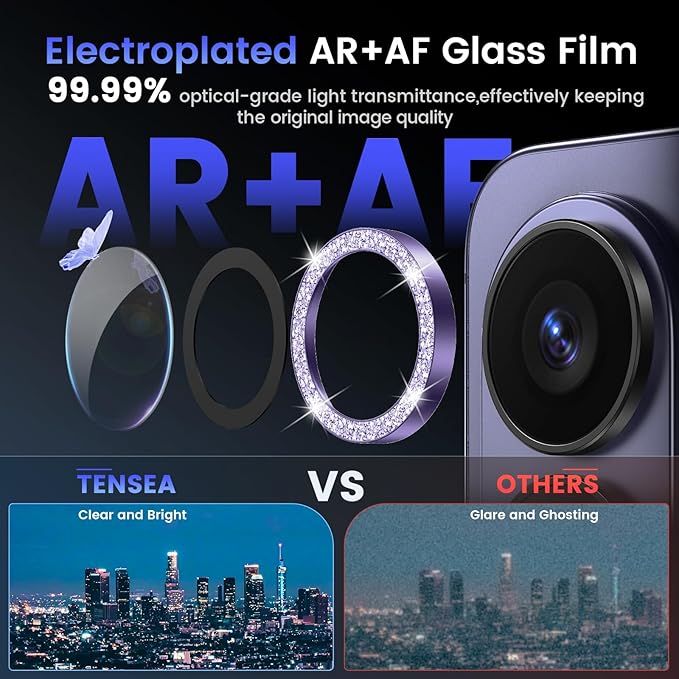Tensea (3+2PCS Compatible with Samsung Galaxy S26 Ultra Camera Lens Protector, 9H Tempered Glass Camera Cover Screen Protector Metal Individual Ring [Installation Tray][Case Friendly]