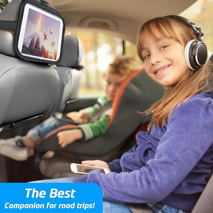 WixGear Universal Tablet Headrest Mount – Adjustable, Lightweight, and Durable Car Holder for iPads, Tablets, and E-Readers (Fits Devices Up to 10-inch Screen)