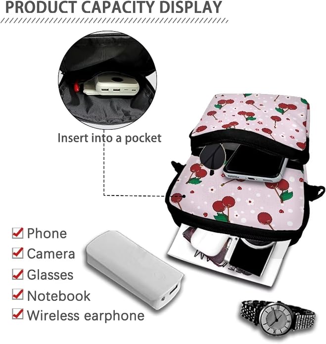 Men's Crossbody Bag, Small Cell Phone Wallet, Women's Shoulder Handbag, Travel Gym Bag