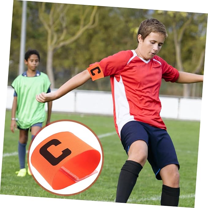 Football Accessories Arm Bands Soccer Captain Armband Adjustable C Armband Football Captain Arm Band for Team Sports (Random Letter Color) Football Accessories Arm Bands