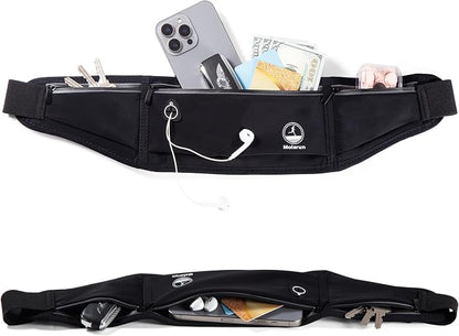 Slim Running Belt Fanny Packs for Women Men, Phone Holder for Running Hiking