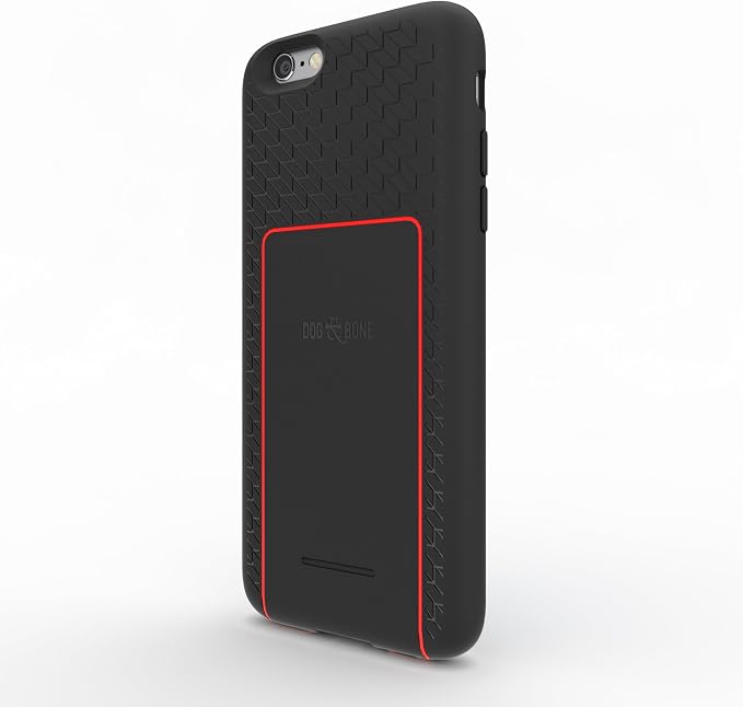 Dog & Bone Battery Charger Case for Apple iPhone 6 / 6S - Retail Packaging - Tread Red