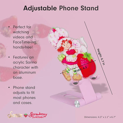 Sonix Character Phone Stand | Adjustable Cell Phone Holder, Desk Stand, Dock | Strawberry Shortcake Vintage