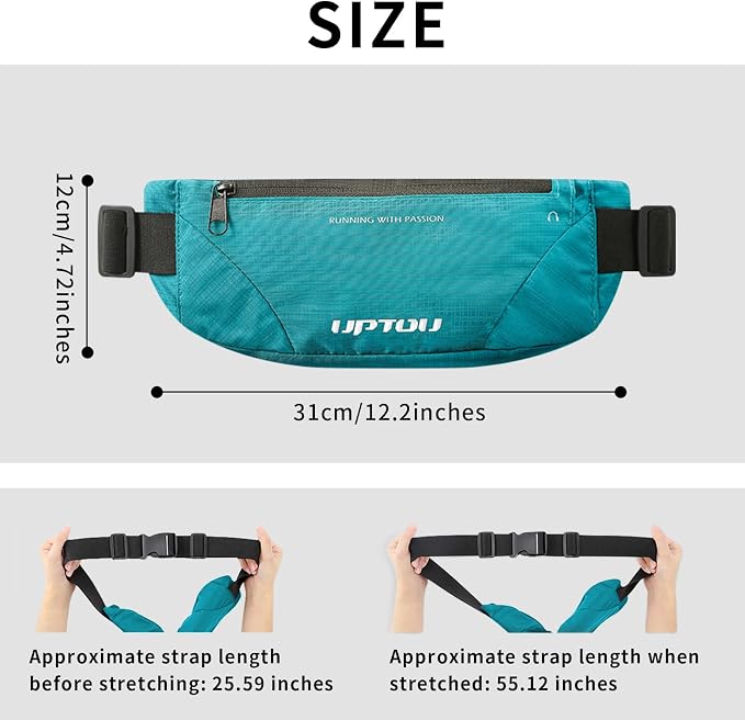 Fanny Pack for Men Women,waterproof Waist Bag Packs with Adjustable Strap, Slim Running Phone Holder Belt bag money belt for travel,Hiking,Workout,Running Gear Accessories（Blue）