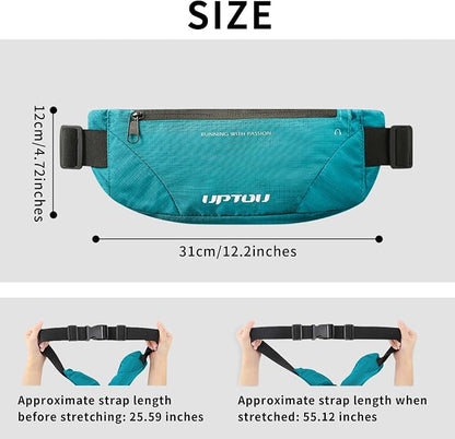 Fanny Pack for Men Women,waterproof Waist Bag Packs with Adjustable Strap, Slim Running Phone Holder Belt bag money belt for travel,Hiking,Workout,Running Gear Accessories（Blue）