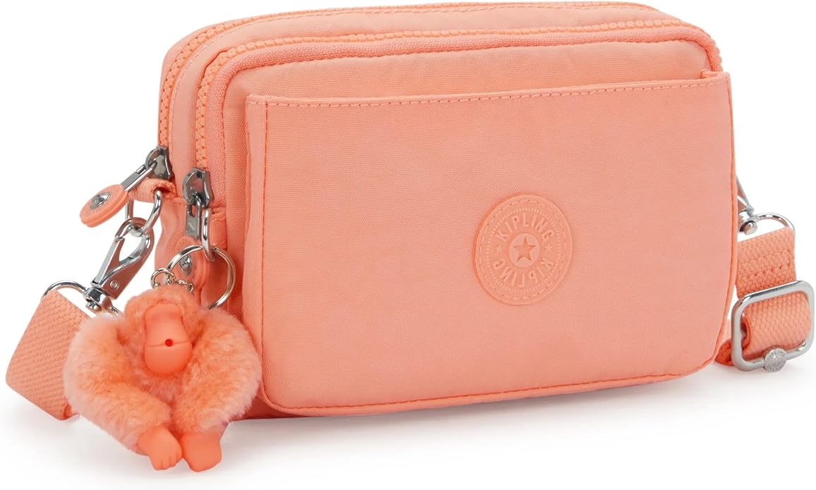 Kipling Women’s Abanu Multi Crossbody Bag, Lightweight, Adjustable Nylon Waist Pack with Multi-Compartment Zip Pockets