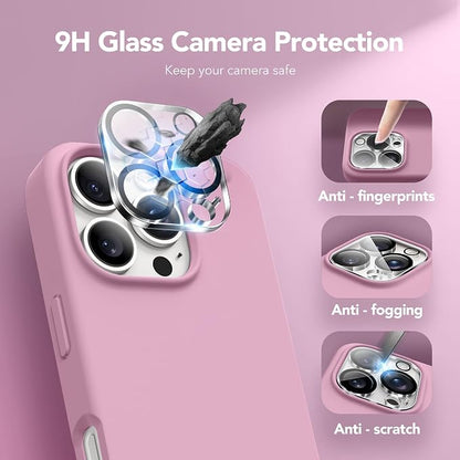 GONEZ Magnetic for iPhone 16 Pro Max Case, Compatible with MagSafe, Liquid Silicone Case, with Screen Protector + Camera Protector, Full Body Protective Shockproof Phone Cover 6.9", Blackcurrant