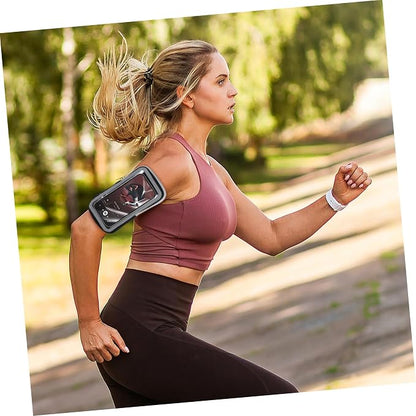 NUOBESTY Sports Mobile Phone Arm Bag Lightweight Waterproof Running Armband with Key Card Storage for Outdoor Exercise and Gym Use