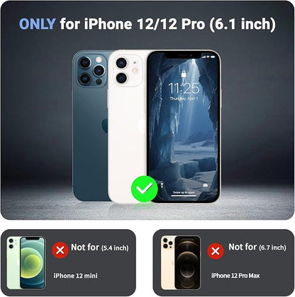 jaroco Magnetic for iPhone 12/12 Pro Case, [Compatible with MagSafe][Military Grade Drop Protection][Heavy Duty Protection][Non-Slip][Shockproof] 2-Layer Durable Bumper Phone Case 6.1''-Deep Blue