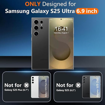 Battery Case for Galaxy S25 Ultra(6.9 inch),[12000mAh] Large Capacity Slim Portable Protective Fast Charging Case Backup Power Bank Battery Cover Compatible with Galaxy S25 Ultra-Black