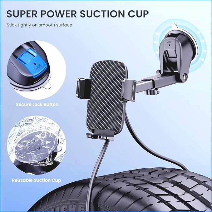 Car Phone Holder Mount Phone Mount for Car Cell Phone Holder Car Universal Phone Stand for Car Dashboard Windshield Vent Cell Phone Automobile Cradles Fit Camera Mount