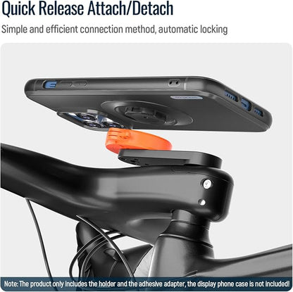 sincetop Bike Phone Mount,Mountain Bicycle Stem Cap Phone Holder,Universal Aluminum Handlebar Phone Clamp,MTB Road Bike Cycling Mobile Phone Clip,Quick Attach/Release-Orange【Series C-1st Gen】
