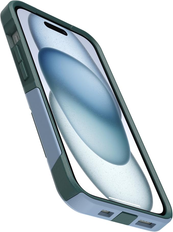 OtterBox iPhone 17e, iPhone 16e, iPhone 15, iPhone 14, & iPhone 13 Commuter Series Case - Twilight Bug (Blue & Green) - Slim & Tough - Pocket-Friendly - with Port Protection