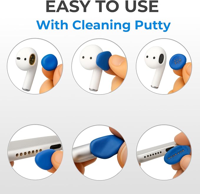 for Airpod Cleaner Kit + Pro Cleaning Tool - Compatible for Earbud Cleaning kit for iPhone Cleaning Kit for iPhone Cleaner Kit for Airpods Cleaning Kit Cleaning Putty Phone Cleaning Kit