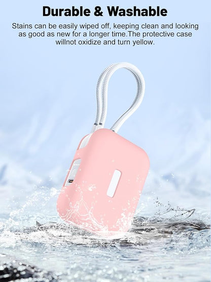 Silicone Protective Case Compatible with TORRAS EasyGo Power Bank 45W Ultra-Fast Charging 10000mAh, Full-Body Protective Cover with Precise Cutouts, Shockproof & Scratch-Resistant Sleeve (Pink)