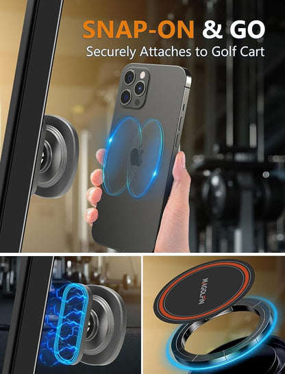Aluminum Alloy Magnetic Phone Holder for Gym with N52 Magnets, Gym Accessories Compatible with MagSafe iPhone 17 Pro Max Plus 16 15 14 13 12, Home Gym Accessories, Gym Gifts for Men