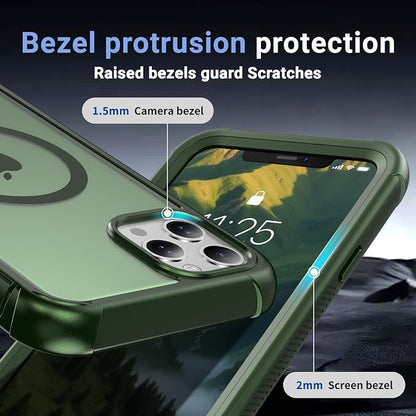 jaroco Magnetic for iPhone 11 Pro Max Case, [Compatible with MagSafe][Military Grade Drop Protection][Heavy Duty Protection][Non-Slip][Shockproof] 2-Layer Durable Bumper Phone Case 6.5''-Army Green