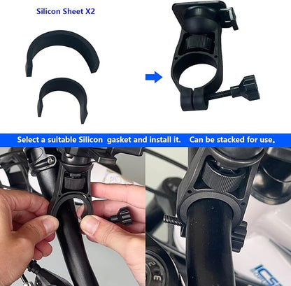 2025 Upgraded Bike Phone Holder ﻿, One Handed Quick Locking and Unlocking for Motorcycle Phone Mount, Handlebar Phone Mount with Four Way Lock Compatible with iPhone,Samsung and 4.8-6'' Smartphones