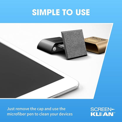 ScreenKlean Tablet Screen Cleaner - Compatible with iPad, Android & Amazon Tablet - with Carbon Microfiber Tech-Electroplated Gold-1 Count (Pack of 1)