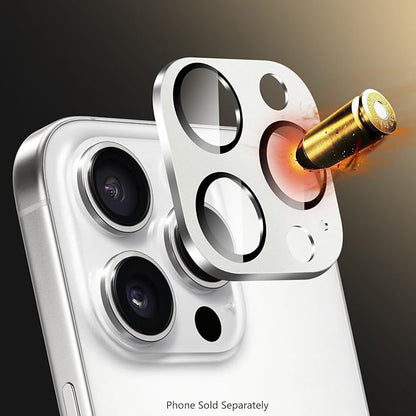 SAHARA - Ultra-Strong Camera Lens Protector for iPhone 16 Pro/16 Pro Max (2-Pack), White Titanium, (ZD00162)