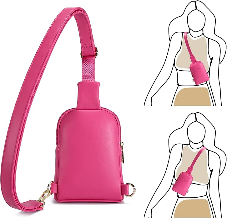 INICAT Small Sling Bag for Women Everyday & Travel Crossbody Bags Lightweight Cross Body Purses Vegan Leather