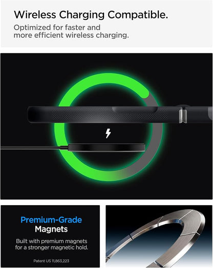 Spigen Nano Pop MagFit for Galaxy Z Flip 8 Case, Black Sesame | Extra Dot-Pattern Side Grip, Open hinge design, Air Cushion Technology, Compatible with MagSafe