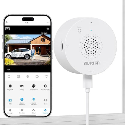 owltron 2K Window Camera, 5G & 2.4GHz WiFi Indoor Cameras for Home Security with Al Color Night Vision, Human/Motion Detection, Real-Time Alerts, Anti-Glare, Easy & Quick Install, 24/7 Recording