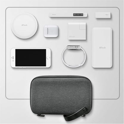 JETech Travel Accessories Organizer Case, Portable Electronic Pouch Gadget Bag for MacBook Power Adapter Chargers, Cables, Power Bank, Mouse, Stylus Pen, Earphone, SD Card, USB Flash Drive