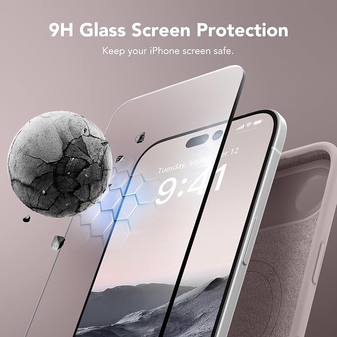Magnetic for iPhone Air Case, Compatible with MagSafe, [Full Camera Protection][Screen Protector] Silicone Shockproof Protective Phone Case for iPhone 17 Air 6.5", Hazel
